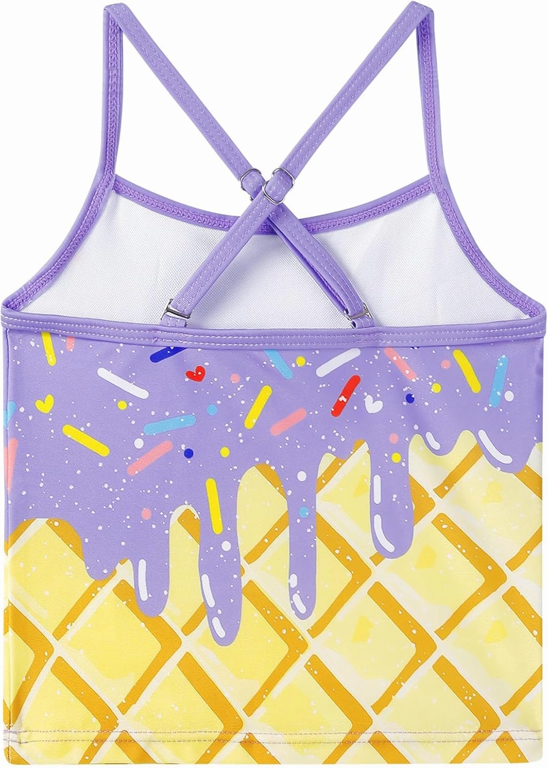 Girls Swimsuit 3 Piece Bathing Suit for 3-10 Years Kids Rash Guard Set Long Sleeve Tankini Swimwear