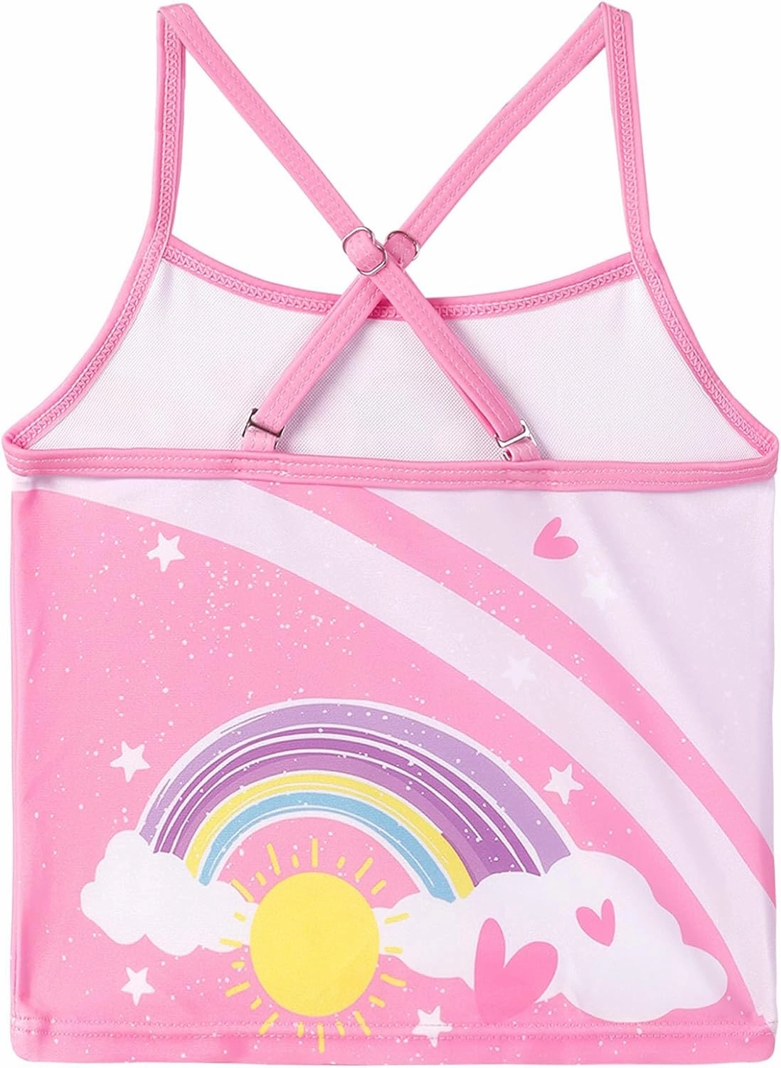 Girls Swimsuit 3 Piece Bathing Suit for 3-10 Years Kids Rash Guard Set Long Sleeve Tankini Swimwear