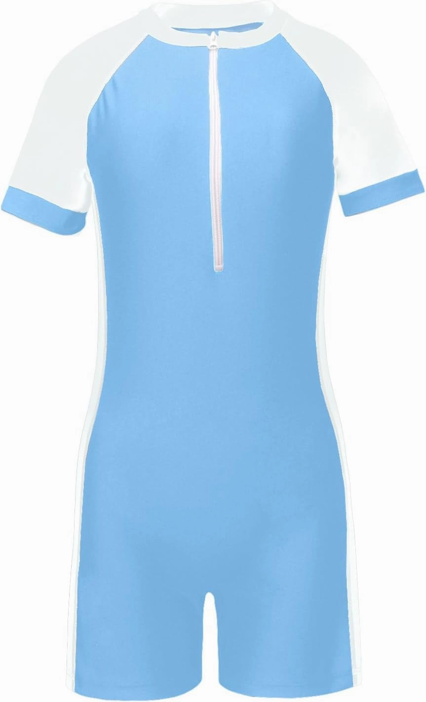 Girls Swimsuits, Kids Two-Piece Rashguard Swim Set Bathing Suits Beach Shorts Swim Shirts Size 6-7,8,10-12,14-16