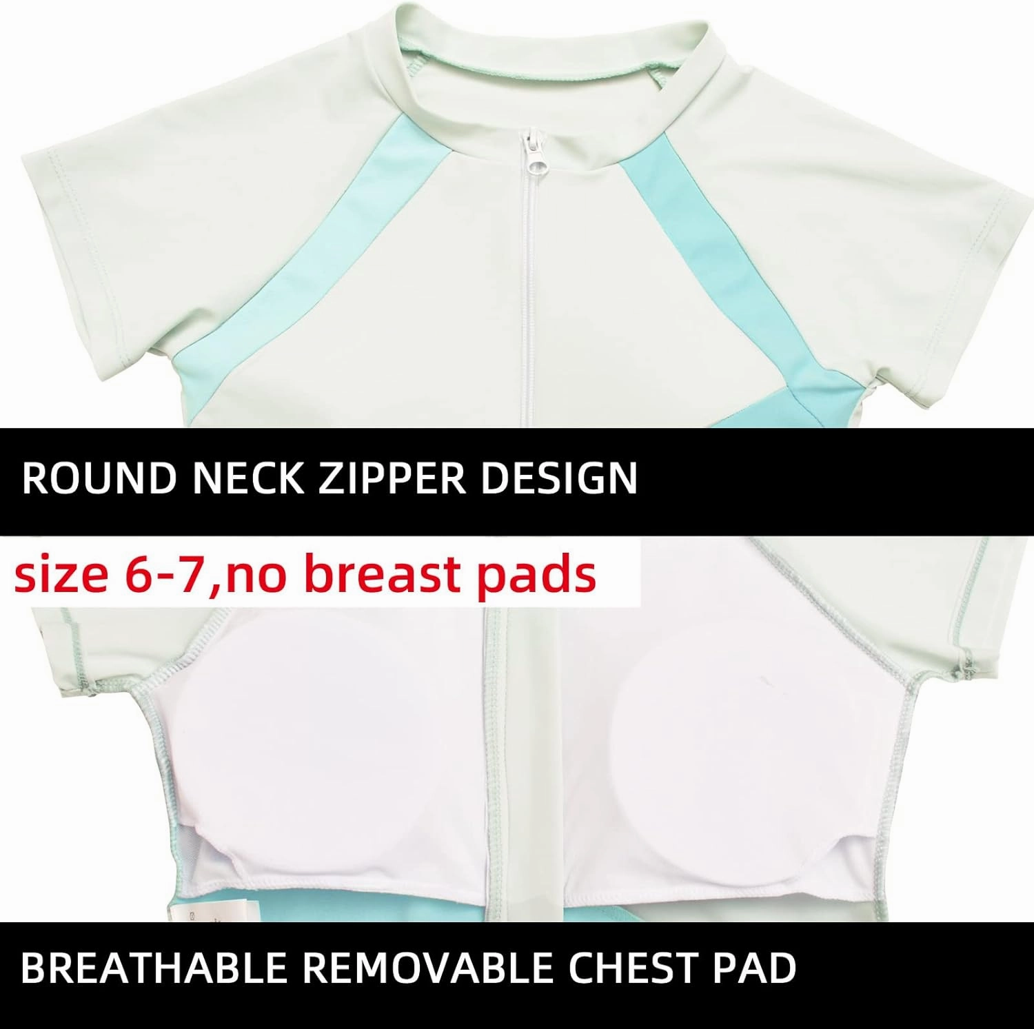 Girls Swimsuits, Kids Two-Piece Rashguard Swim Set Bathing Suits Beach Shorts Swim Shirts Size 6-7,8,10-12,14-16