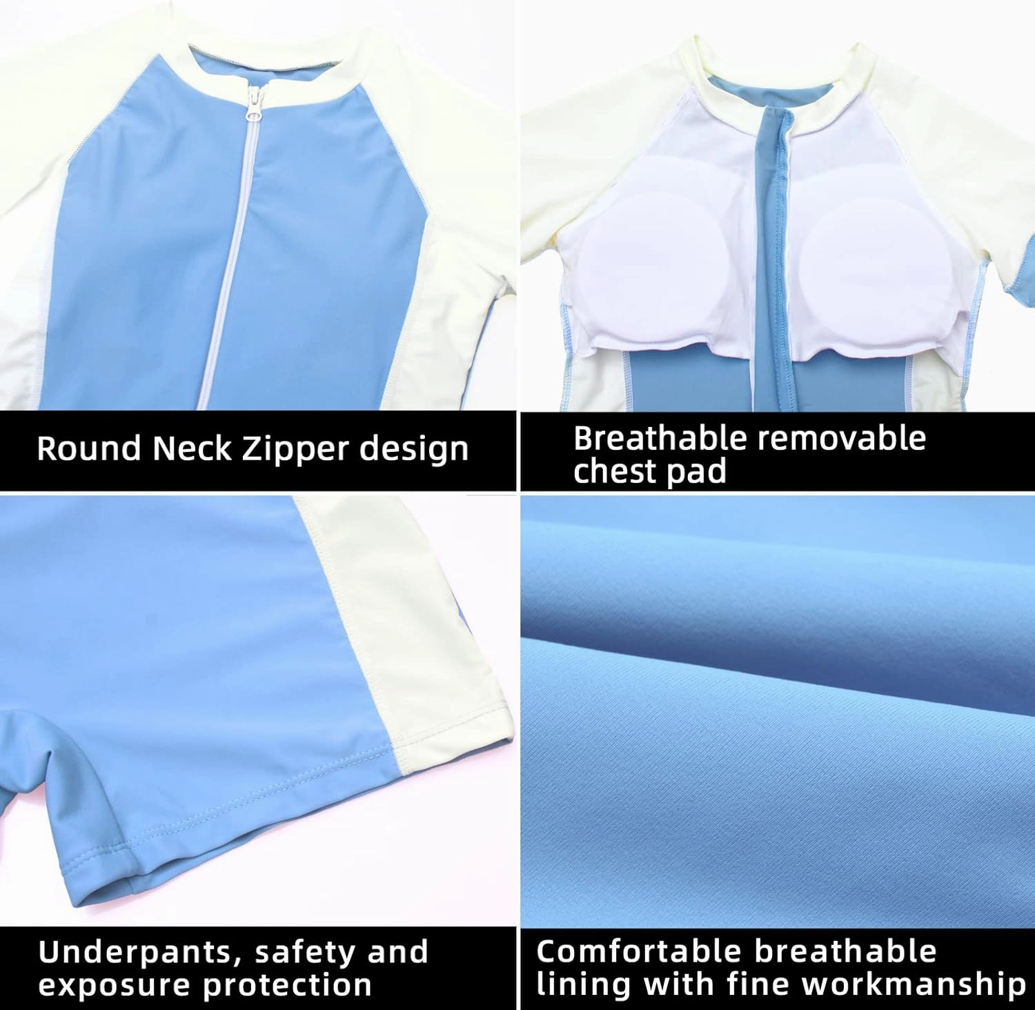 Girls Swimsuits, Kids Two-Piece Rashguard Swim Set Bathing Suits Beach Shorts Swim Shirts Size 6-7,8,10-12,14-16