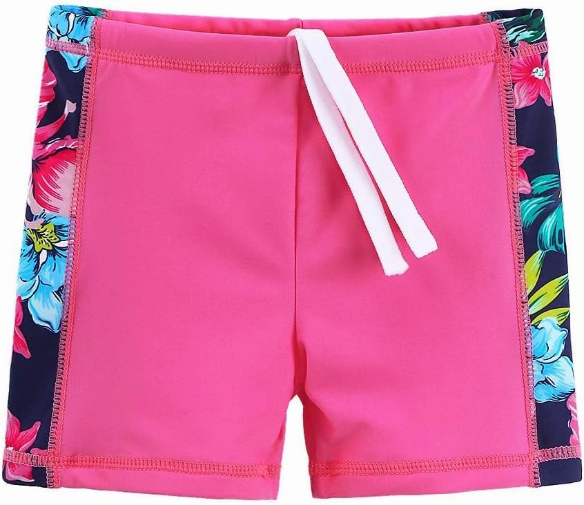 Girls Two Piece Swimsuit Floral UPF 50  Rash Guard Set Kids Beach Swimwear