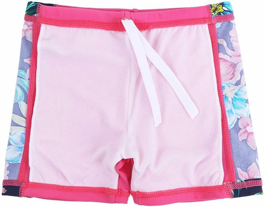 Girls Two Piece Swimsuit Floral UPF 50  Rash Guard Set Kids Beach Swimwear