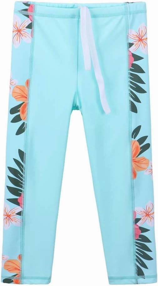 Girls Two Piece Swimsuit Long Sleeve Floral Bathing Suit UPF 50  Summer Beach Swimwear