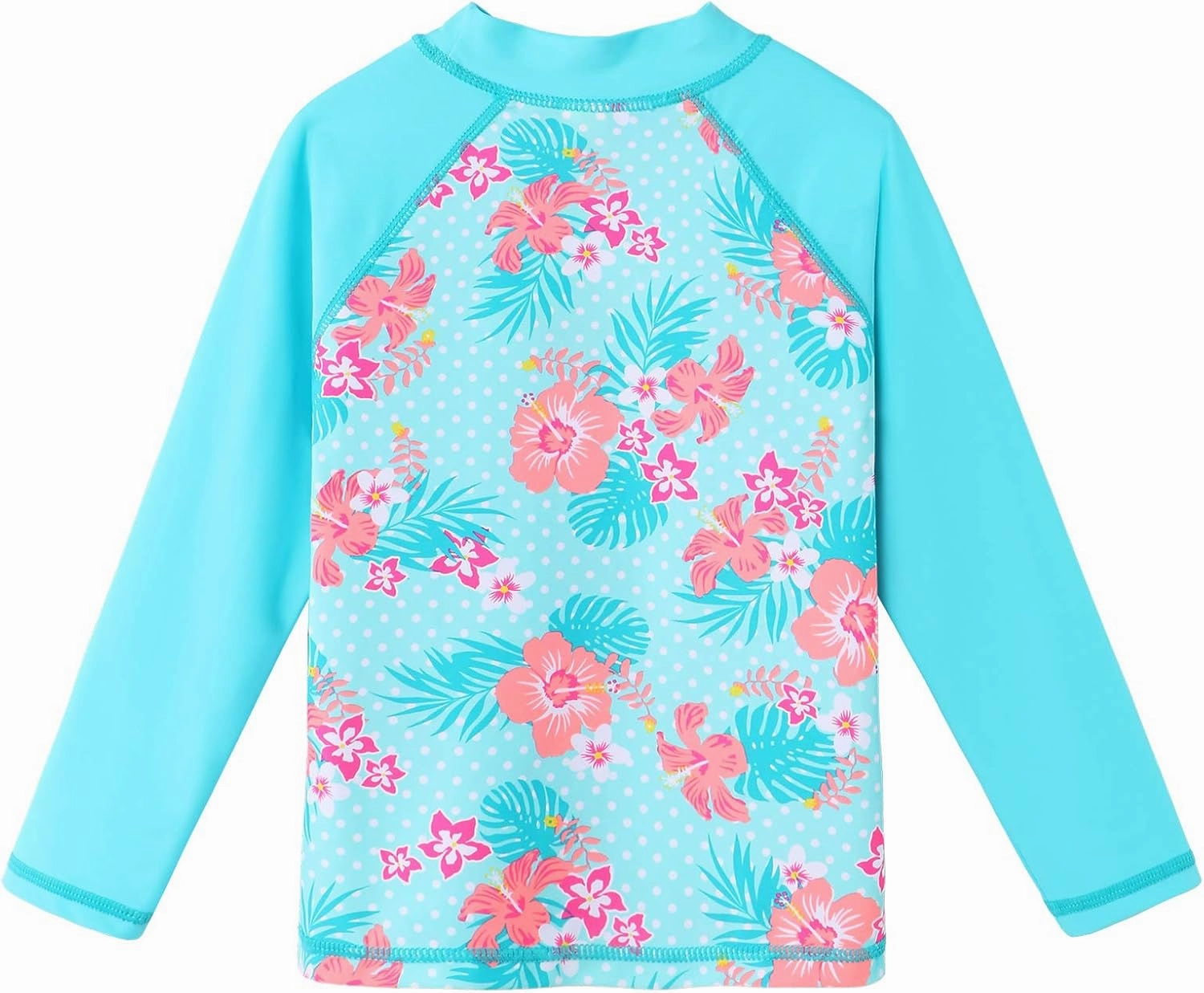 Girls Two Piece Swimsuit Long Sleeve Floral Bathing Suit UPF 50  Summer Beach Swimwear