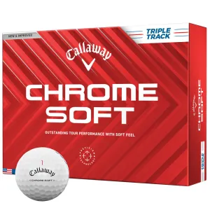 Grab Yours Now Callaway Chrome Soft Triple Track Golf Balls - White - 12 Pack Hot Pick, Golf scorecard holder, Callaway Paradym irons, Golf putter for beginners