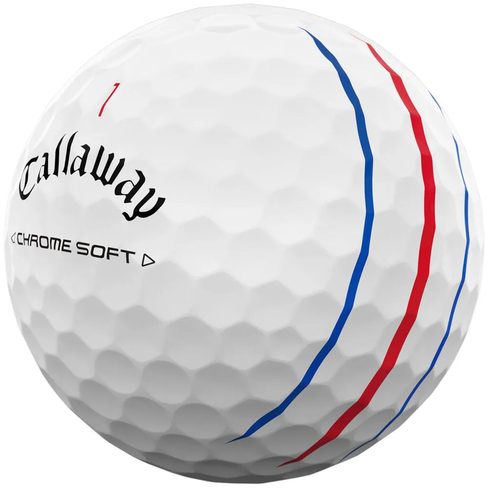 Callaway Chrome Soft Triple Track Golf Balls - White - 12 Pack, Golf launch monitor