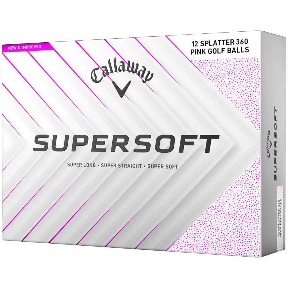 Callaway Supersoft Golf Balls - Pink Splatter - 12 Pack, Golf meme gifts