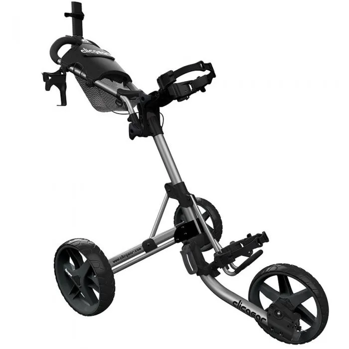 Grab Yours Now Clicgear 4.0 3-Wheel Push Trolley - Silver Just Arrived, Personalized golf bag