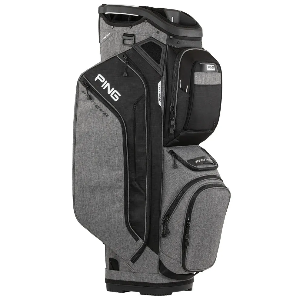 Grab Yours Now Ping Pioneer 244 Cart Bag - Heather Grey/Black Shop the Hype, Golf ball finder glasses, Custom golf head covers, Custom golf clubs