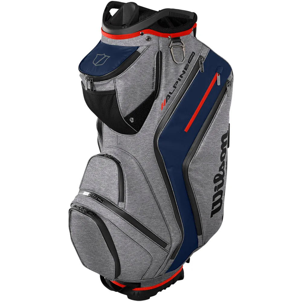 Wilson Alpine Dry Waterproof Cart 14 Bag - Navy/Grey/Red, Golf club cleaner