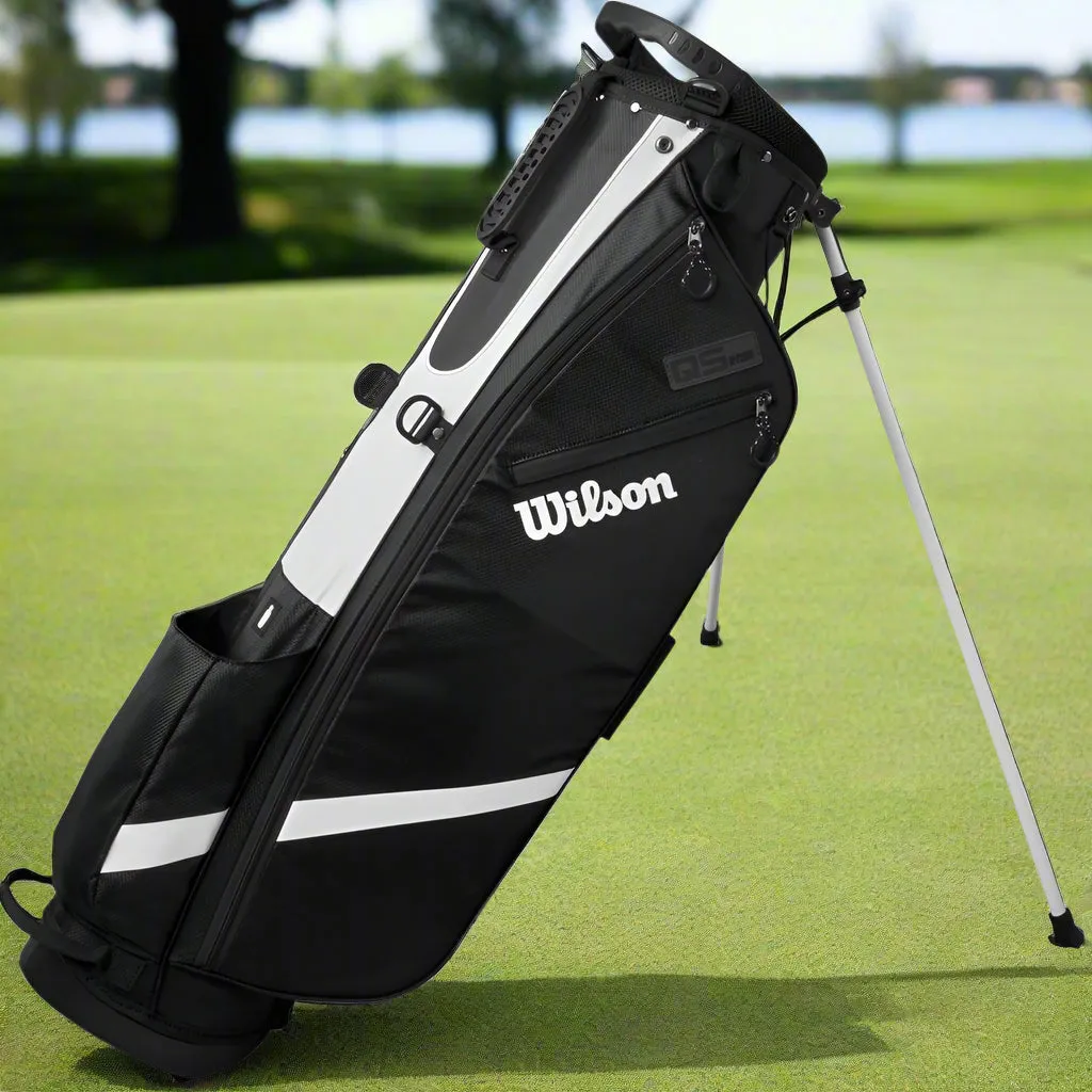 Wilson QS Lite Stand Bag - Black/White, Left-handed golf putters, Spikeless golf shoes, Novelty golf head covers