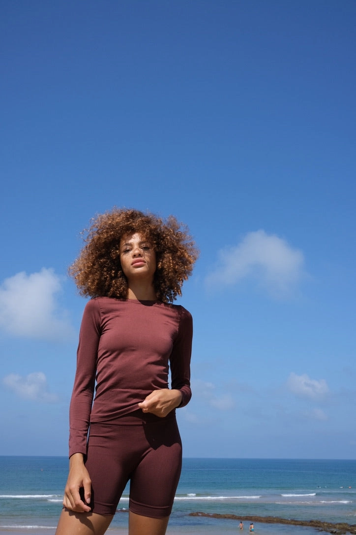 GRACIOUS Long Sleeved Top | Maroon