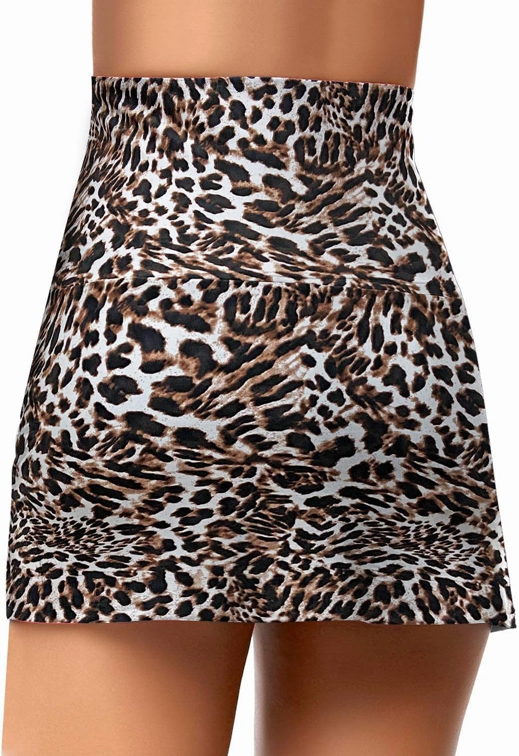 GRAPENT Women's High Waisted Bikini Bottoms Ruched Swimsuit Tulip Hem Swim Skirt