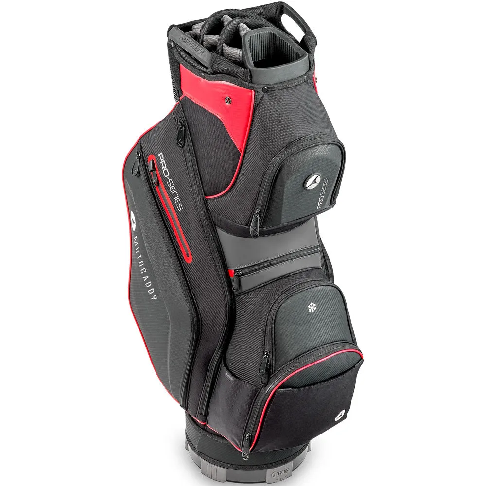 Motocaddy Pro Series Cart Bag - Black/Red, Golf balls for distance, Golf divot tool, Golf posture corrector