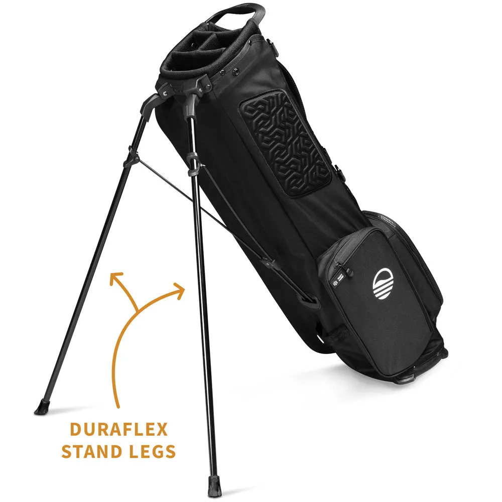 Sunday Golf El Camino Stand Bag - Matte Black, Cadet size golf gloves