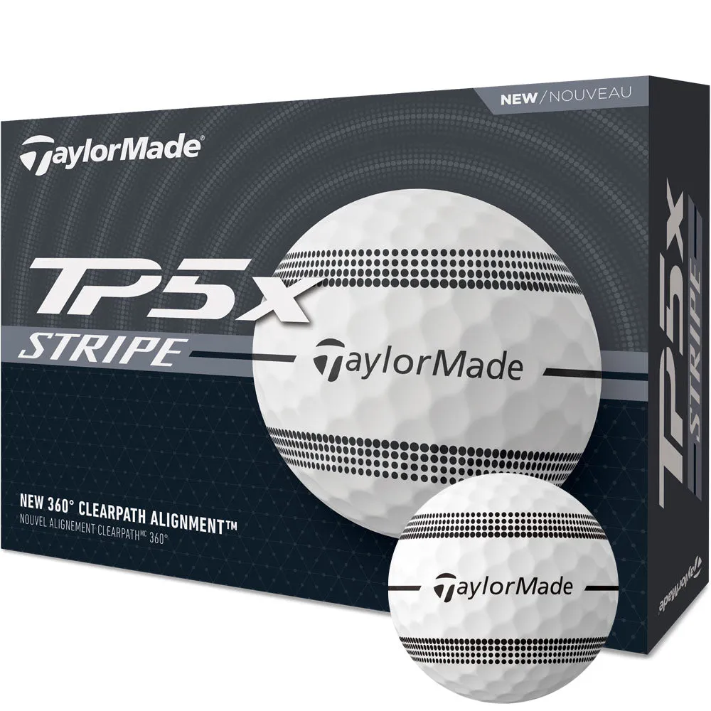 Great Value TaylorMade TP5x Clear Stripe Golf Balls - White - 12 Pack Handpicked for You, Golf rain gloves, Golf ball retriever