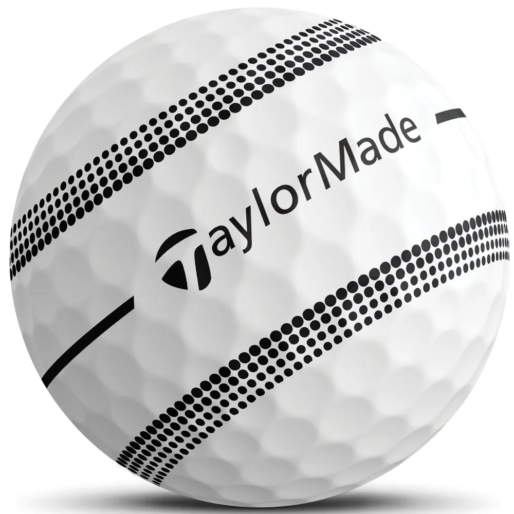 TaylorMade TP5x Clear Stripe Golf Balls - White - 12 Pack, Low compression golf balls, Golf cart cup holder