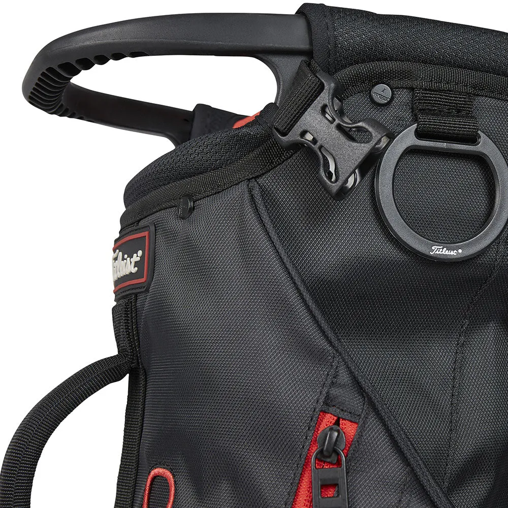 Titleist Premium Carry Bag - Black/Black/Red, Graphite golf shafts, Airline approved golf bag, Golf grip tape