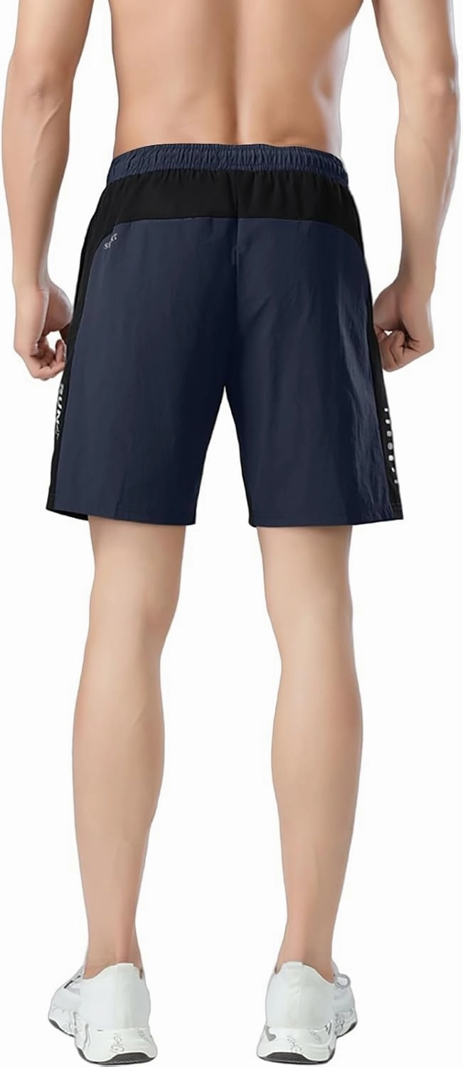 Gym Shorts Men Loose-Fit Quick Dry Lightweight Running Workout Athletic Casual Shorts with Pockets