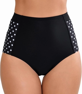 Halcurt Women's Cross High Waisted Bikini Bottoms Full Coverage Swimsuit Bottoms