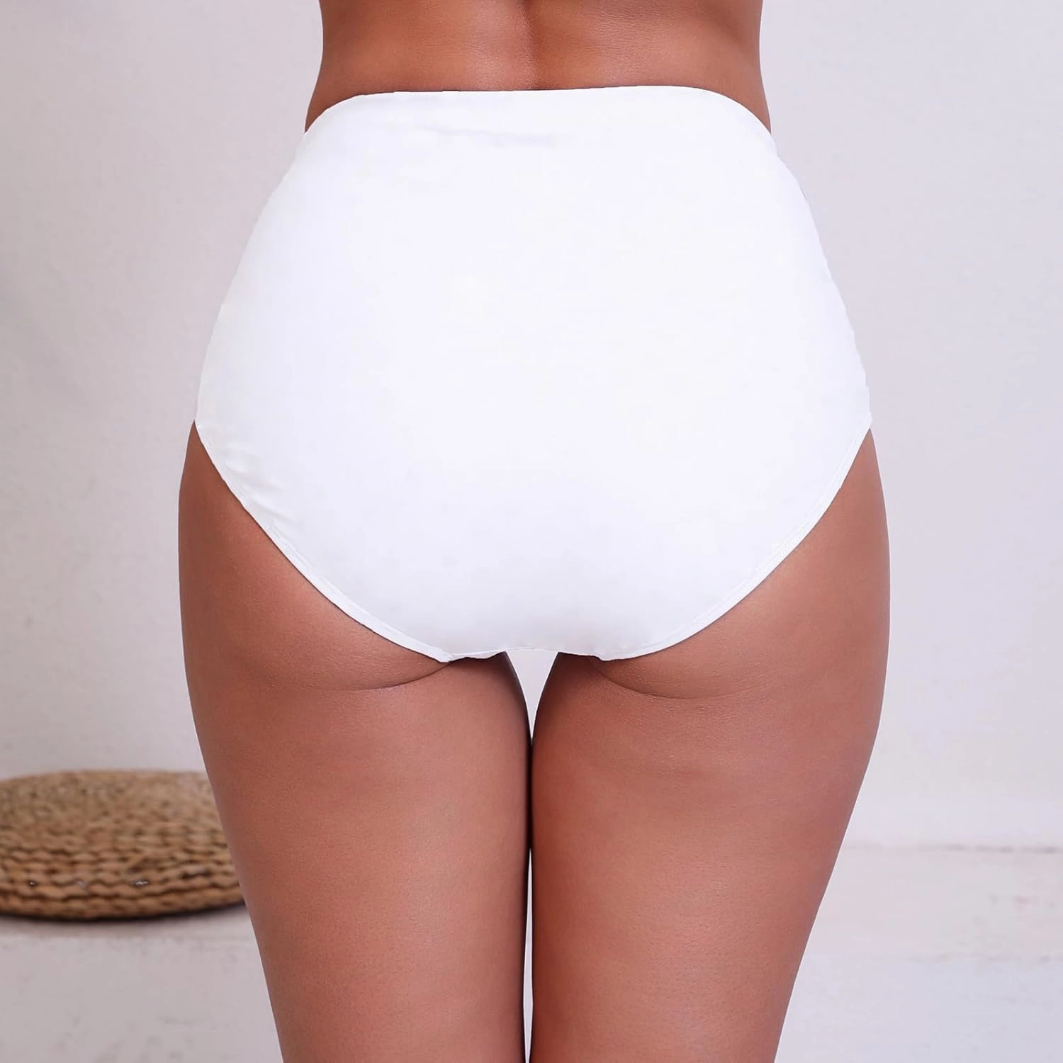 Halcurt Women's High Waisted Swim Bottoms Swimsuit Full Coverage Bikini Bottoms