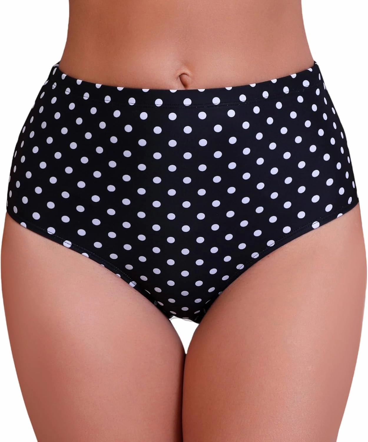 Halcurt Women's High Waisted Swim Bottoms Swimsuit Full Coverage Bikini Bottoms