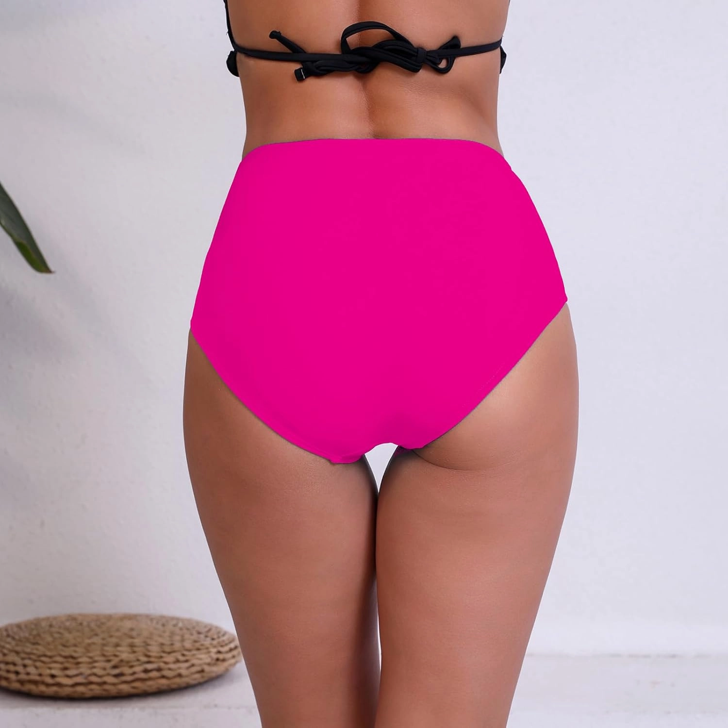 Halcurt Women's High Waisted Swim Bottoms Swimsuit Full Coverage Bikini Bottoms