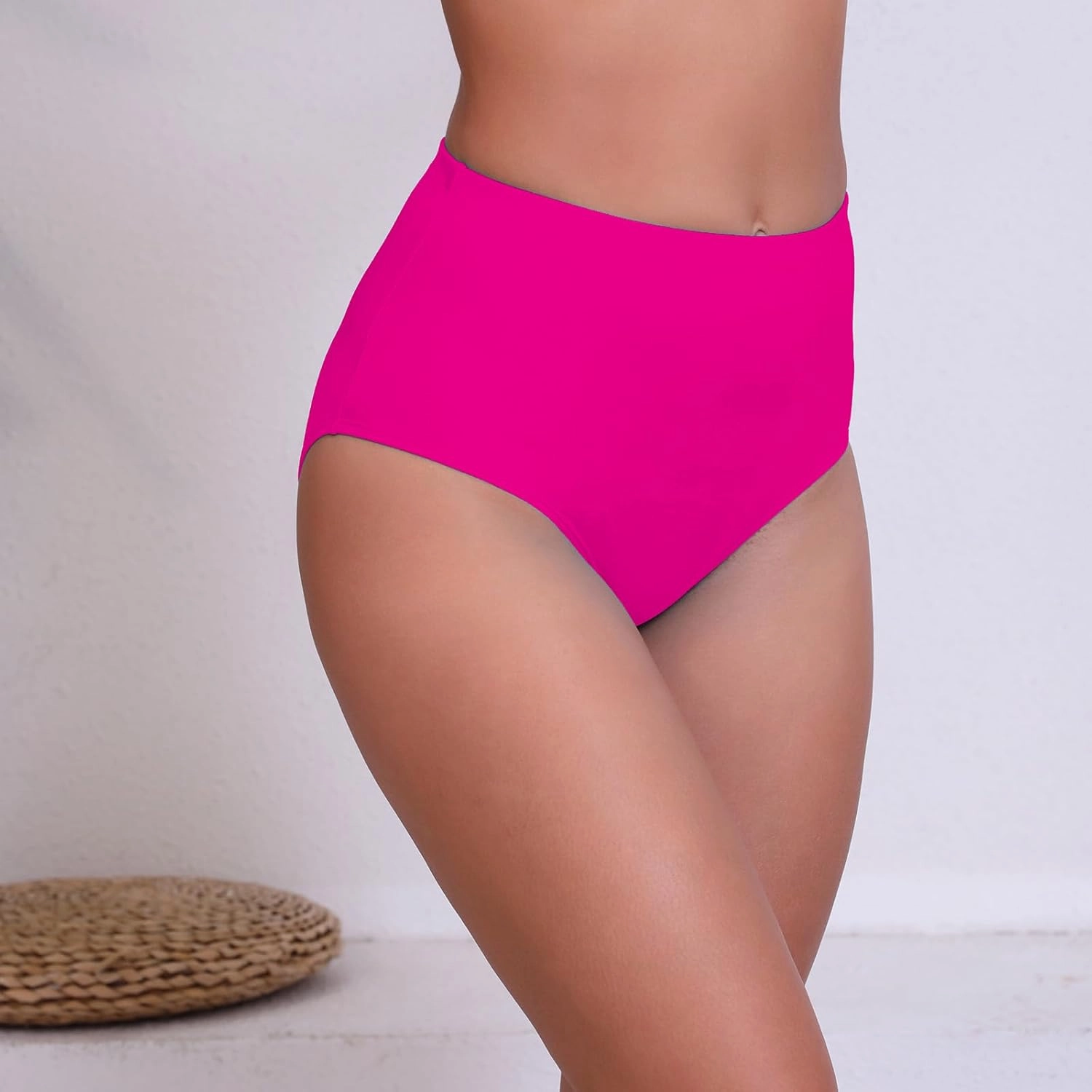 Halcurt Women's High Waisted Swim Bottoms Swimsuit Full Coverage Bikini Bottoms