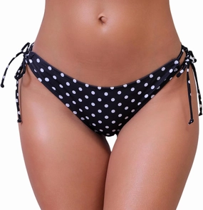 Halcurt Women's Low Rise Adjustable Side Tie Bikini Bottoms Full Coverage Swimsuit Bottoms