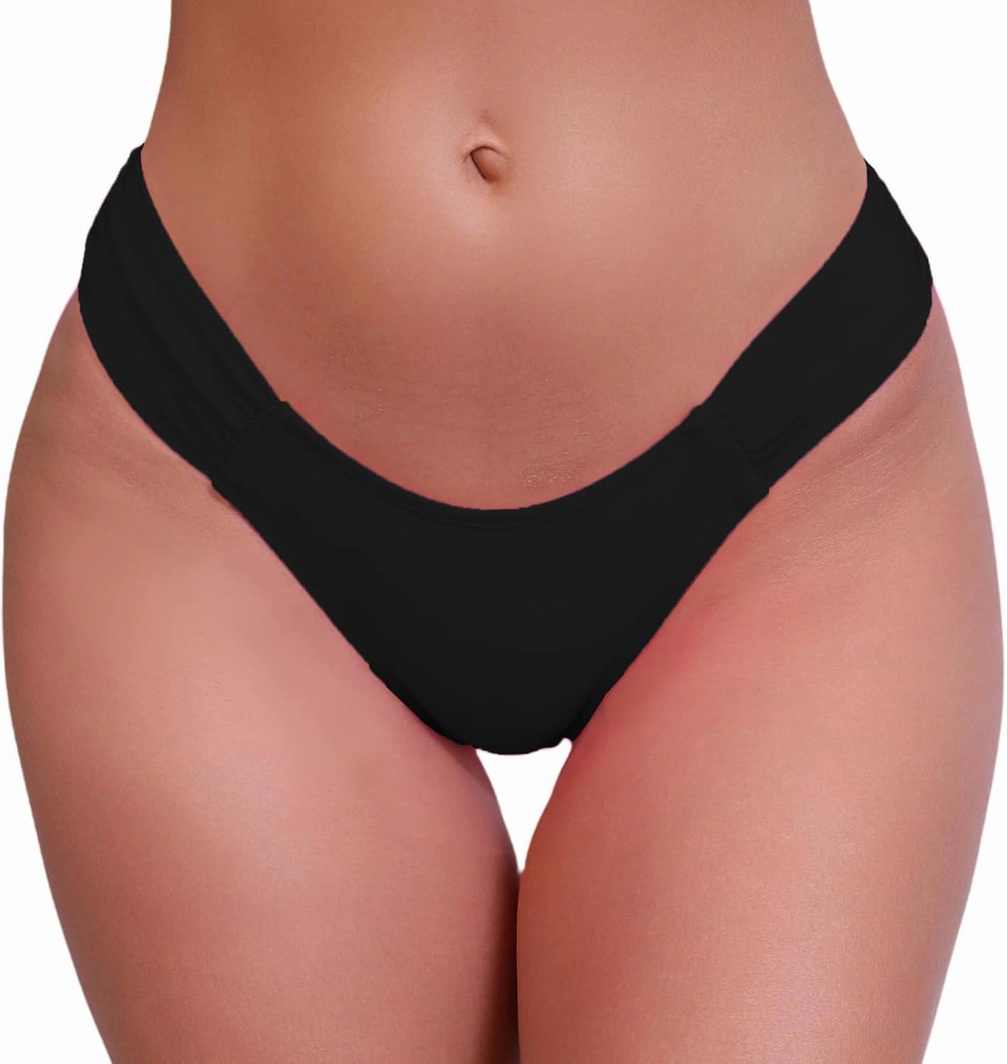 Halcurt Women's Low Waisted Bikini Bottoms Ruched Side Swimsuit Bottoms Swim Briefs