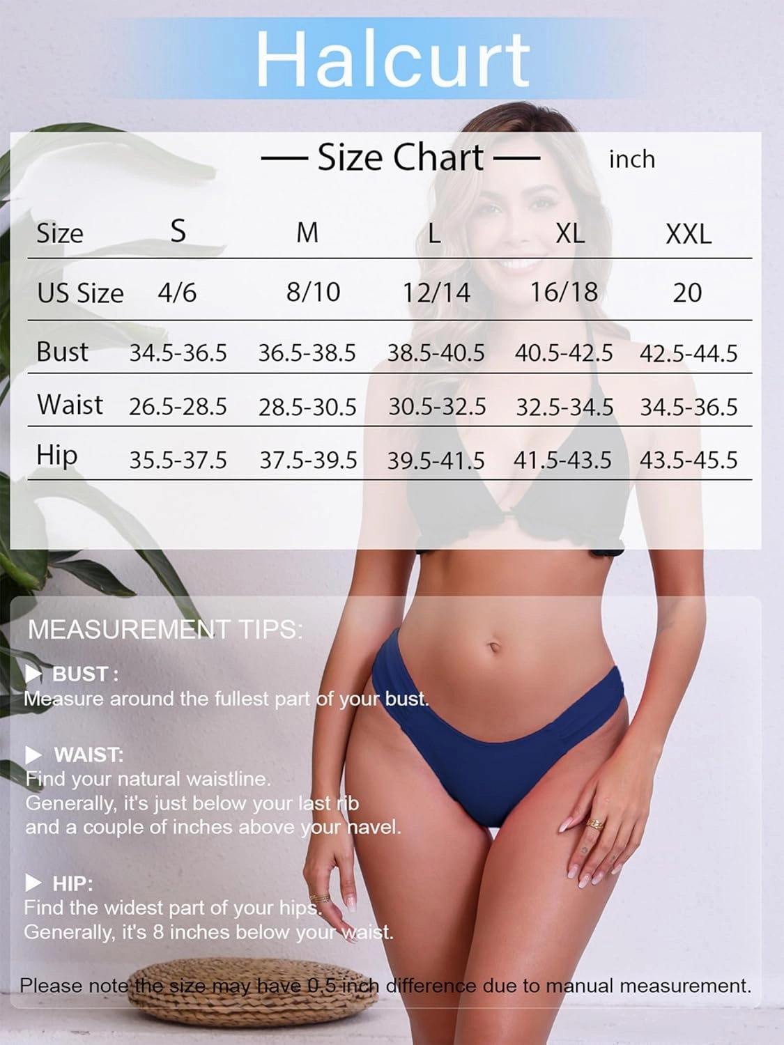 Halcurt Women's Low Waisted Bikini Bottoms Ruched Side Swimsuit Bottoms Swim Briefs