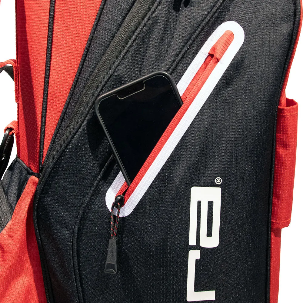 Cobra Signature Stand Bag - Bright White/High Risk Red/Puma Black, Golf chipping net, USGA approved golf balls