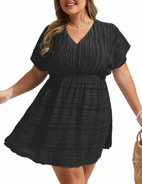 Hanna Nikole Plus Size Swimsuit Cover Ups for Women Side Slit Womens Bathing Suit Cover Ups Elastic Waist Beach Wear