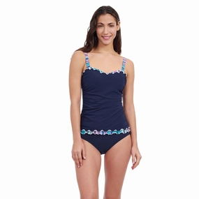 Harmony Underwire E Cup Ruched Solid Tricolore Tankini