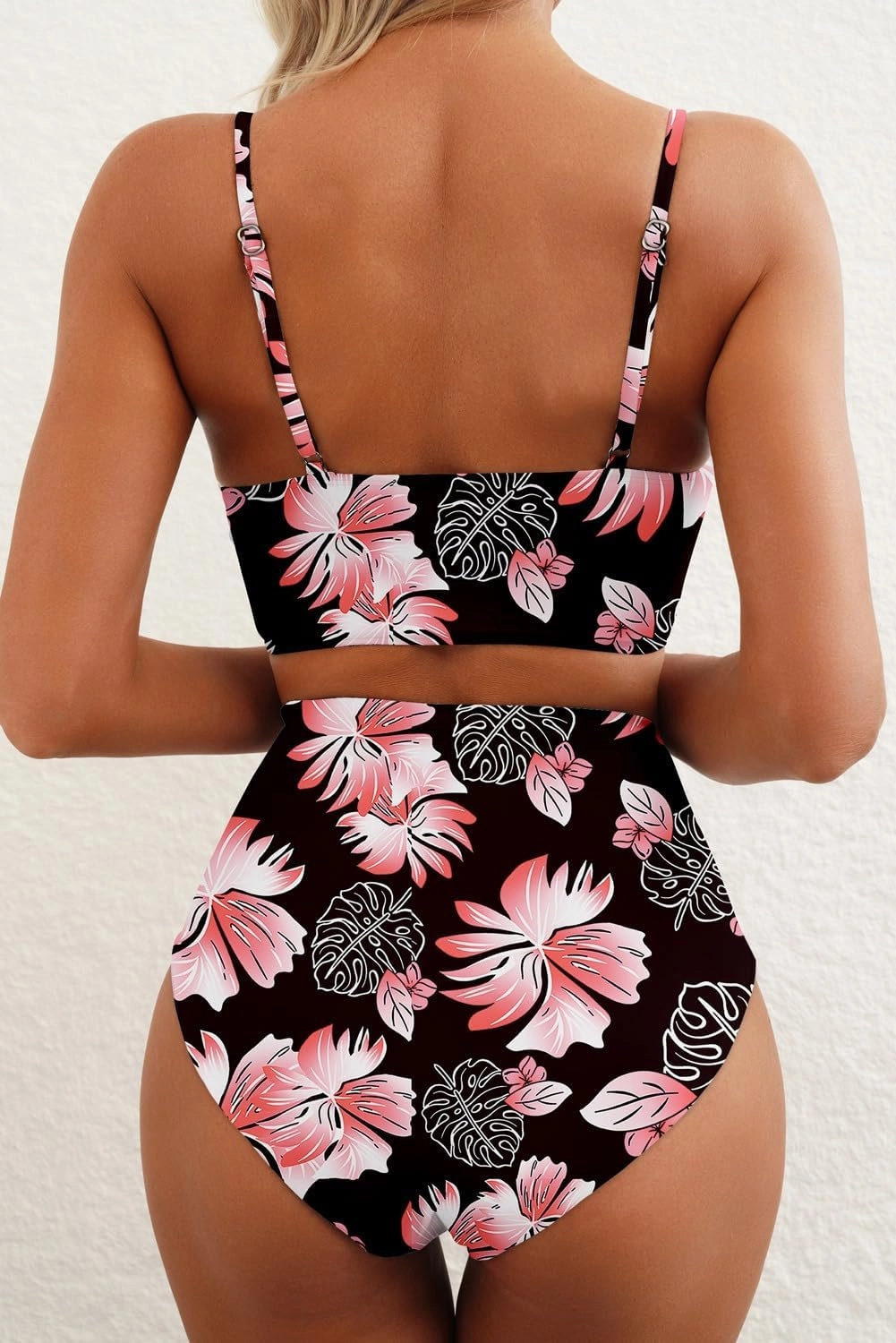Herseas 2 Piece High Waisted Bikini Set for Women 2025 Spaghetti Straps Swim Top with Reversible Bottom Bathing Suit