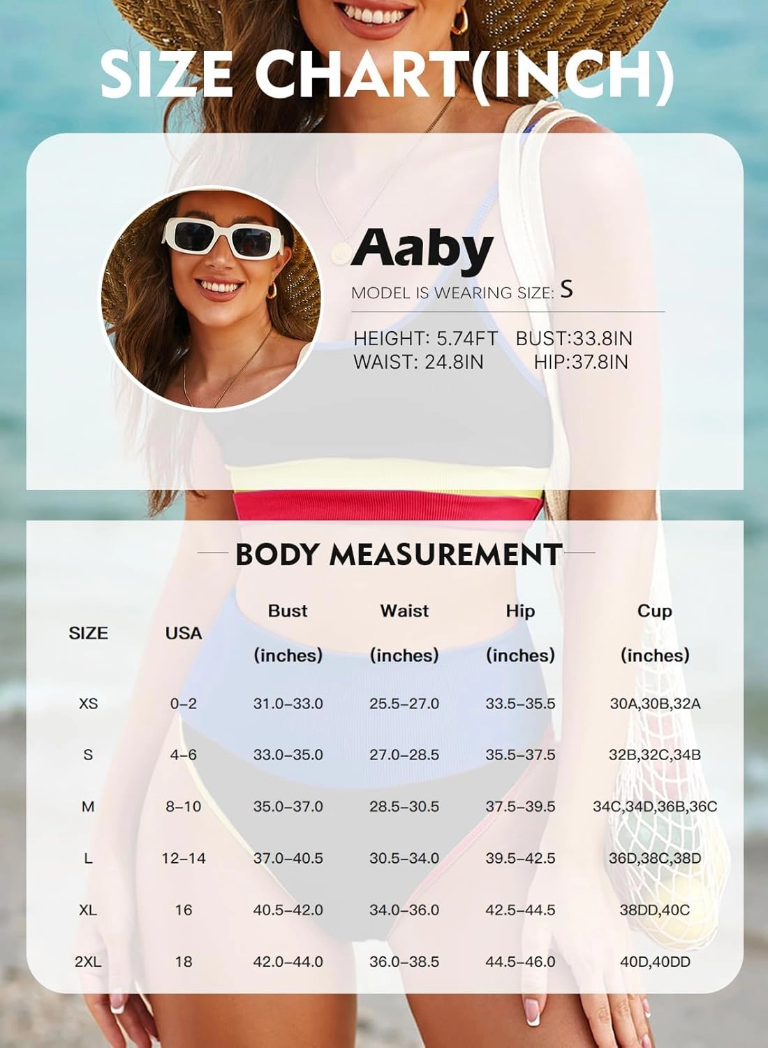 Herseas Womem 2 Piece High Waisted Bestselling Bikini Set Color Block Swimsuit 2025 Summer Beach Swim Bathing Suit