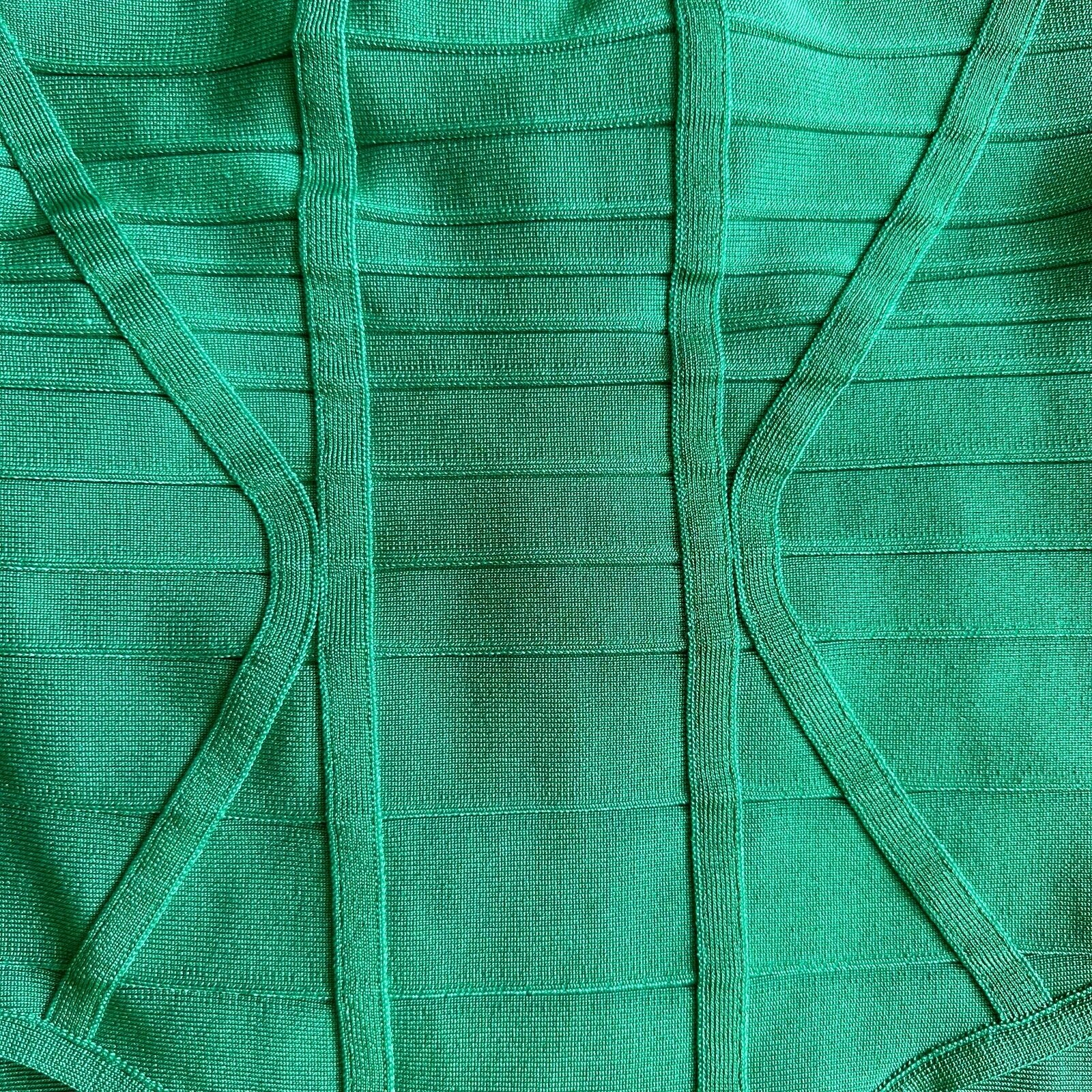 HERVE LEGER Emmalie Green Bandage Halterneck Club Party Swimsuit