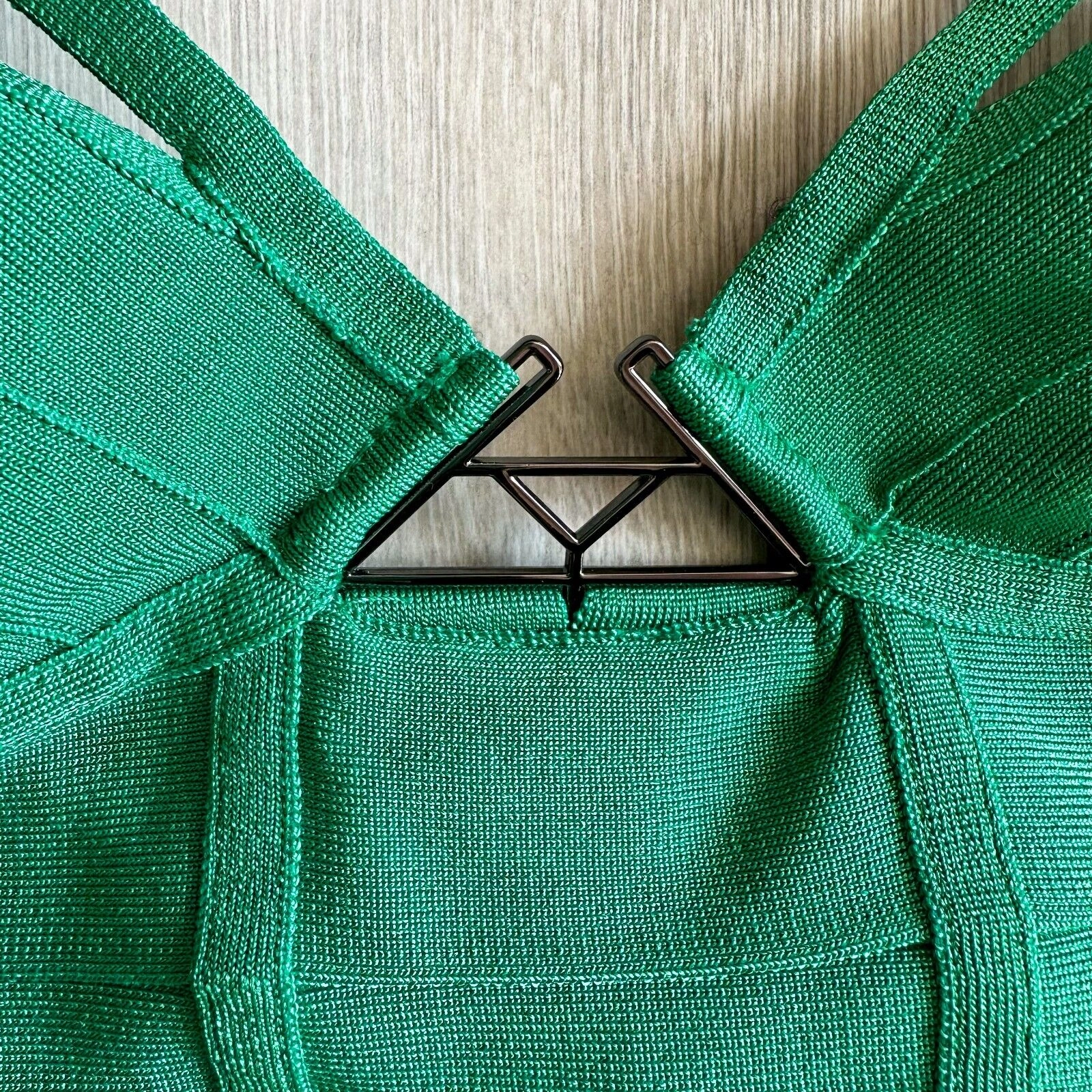 HERVE LEGER Emmalie Green Bandage Halterneck Club Party Swimsuit
