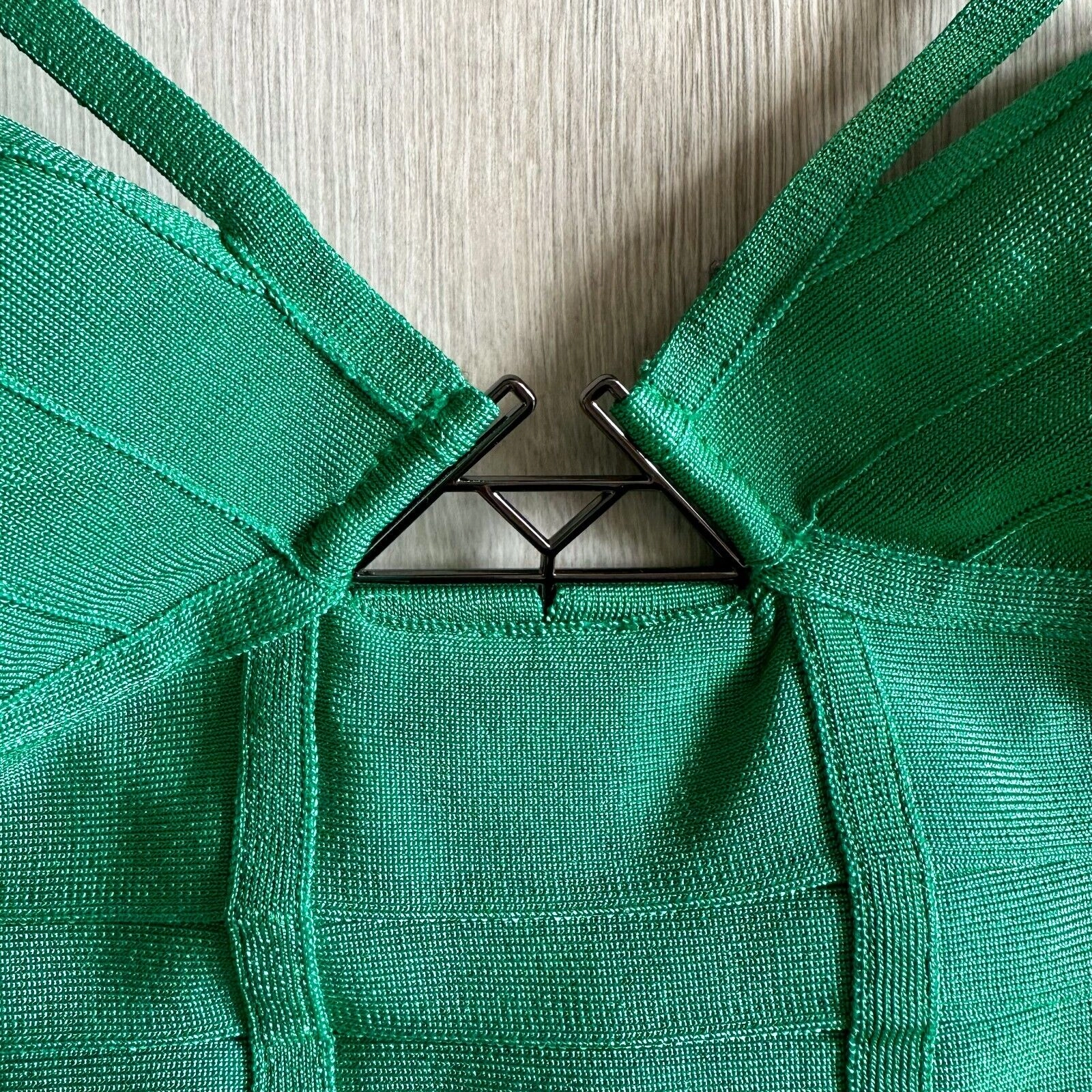 HERVE LEGER Emmalie Green Bandage Halterneck Club Party Swimsuit