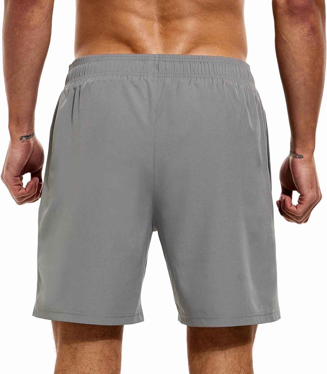 HODOSPORTS Mens Swimsuit Trunks 7" Quick-Dry Swim Shorts with Compression Liner and Zipper Pockets