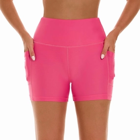 HODOSPORTS Women's 3''/5''/7''/9'' Swim Shorts UPF 50  High Waisted Board Shorts with Pockets Liner Quick Dry Swimsuit Bottom