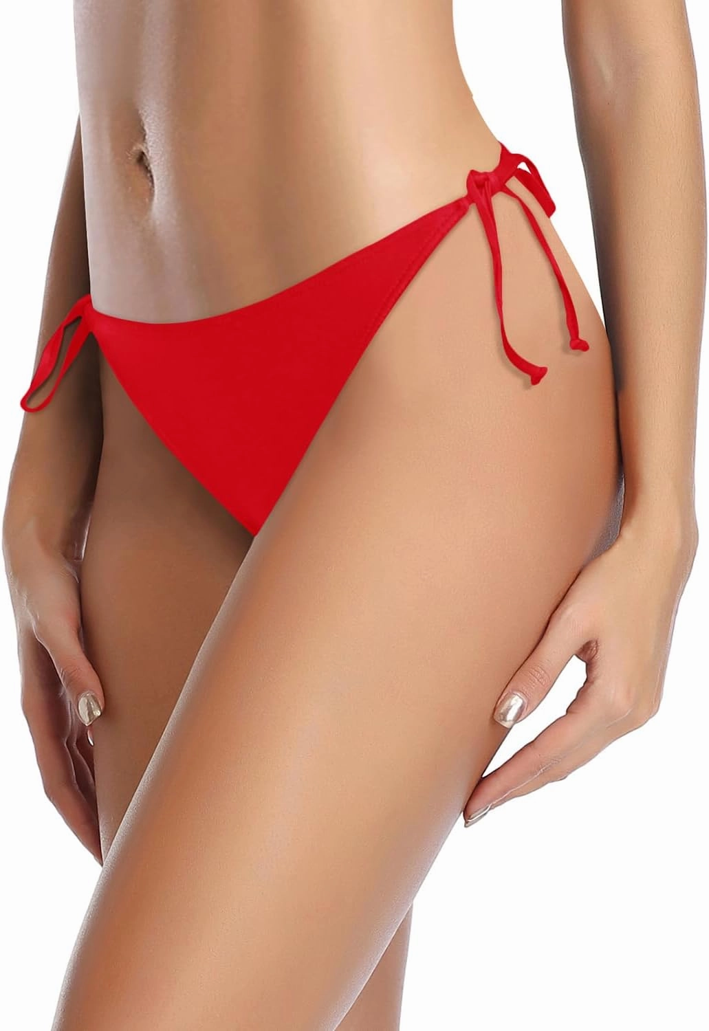 Holipick Bikini Bottoms for Women String Bathing Suit Bottom with Moderate Coverage Low Waist Swim Bottom