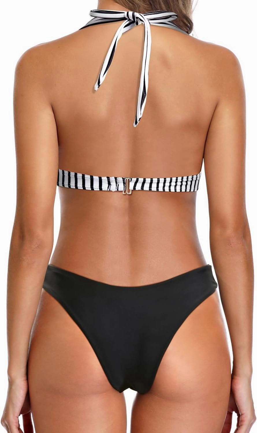 Holipick High Cut Bikini Sets for Women Two Piece Halter Cheeky Swimsuit V Neck Sexy Bathing Suits