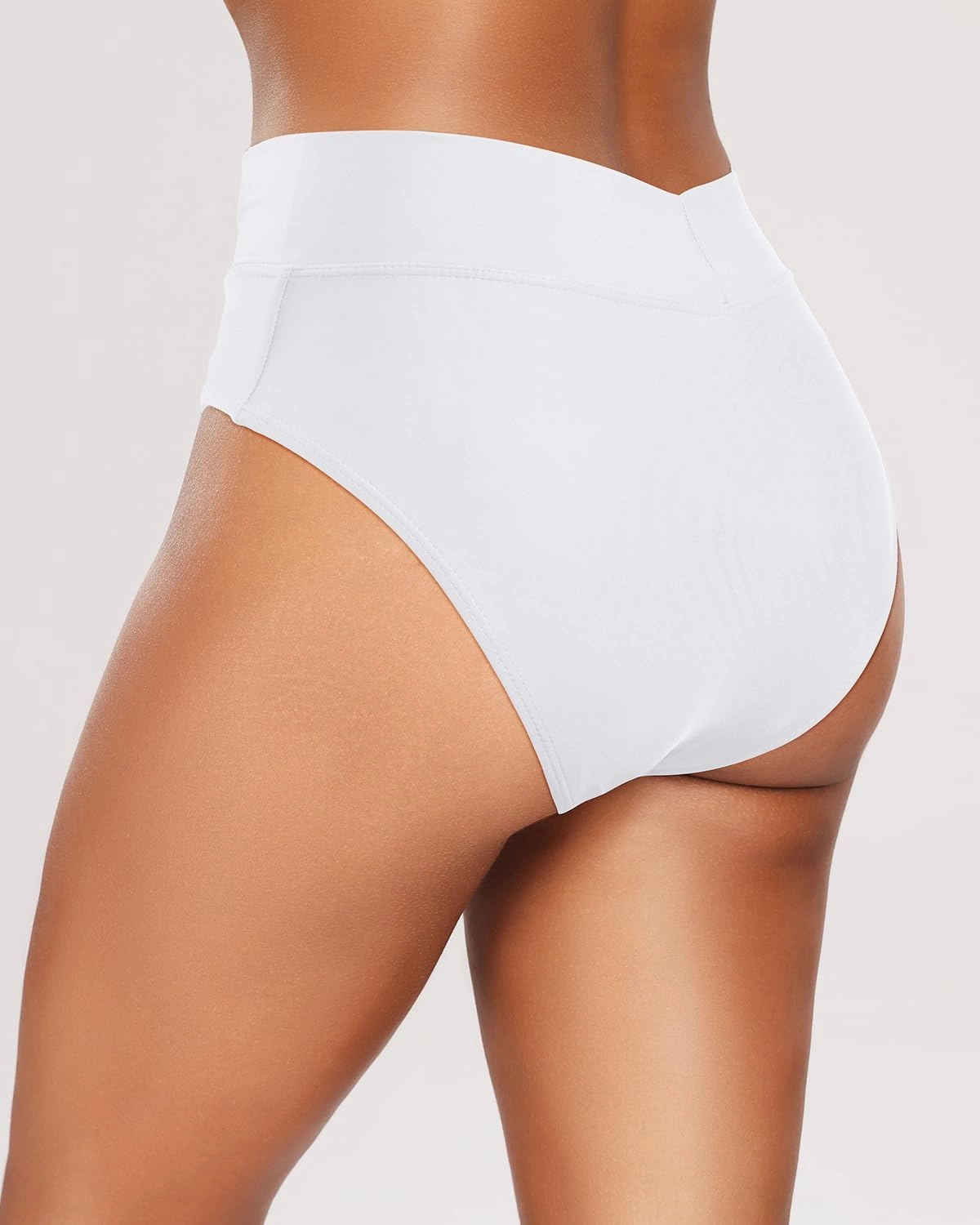 Holipick High Waisted Bikini Bottoms - V Cut Bathing Suit Bottom Moderate Coverage Swim Bottom