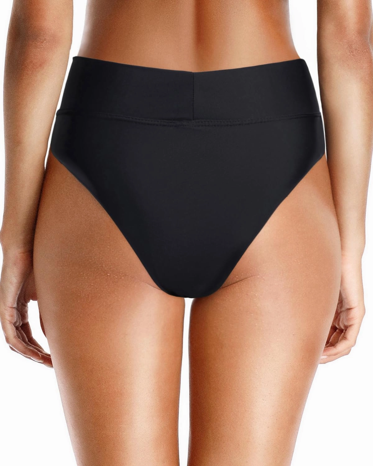 Holipick High Waisted Bikini Bottoms - V Cut Bathing Suit Bottom Moderate Coverage Swim Bottom