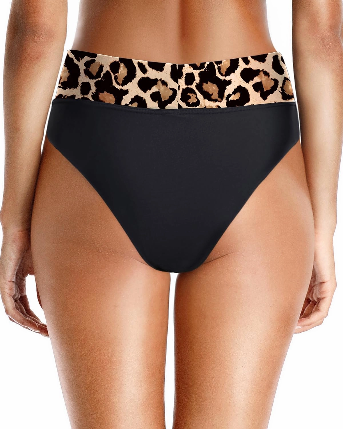 Holipick High Waisted Bikini Bottoms - V Cut Bathing Suit Bottom Moderate Coverage Swim Bottom