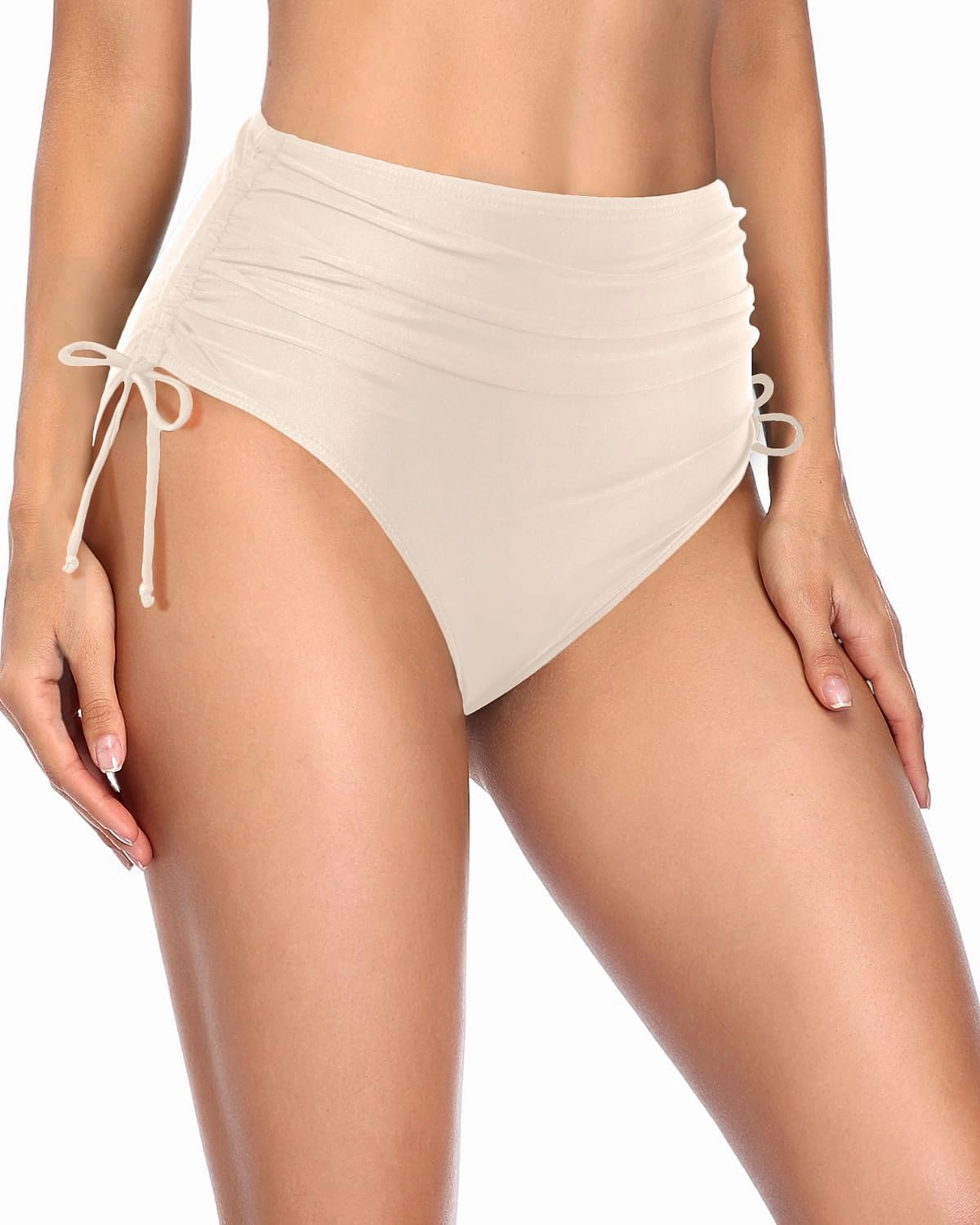 Holipick Swimsuit Bottoms for Women - High Waisted Bikini Bottoms Tie Side Tummy Control Bathing Suit Bottom