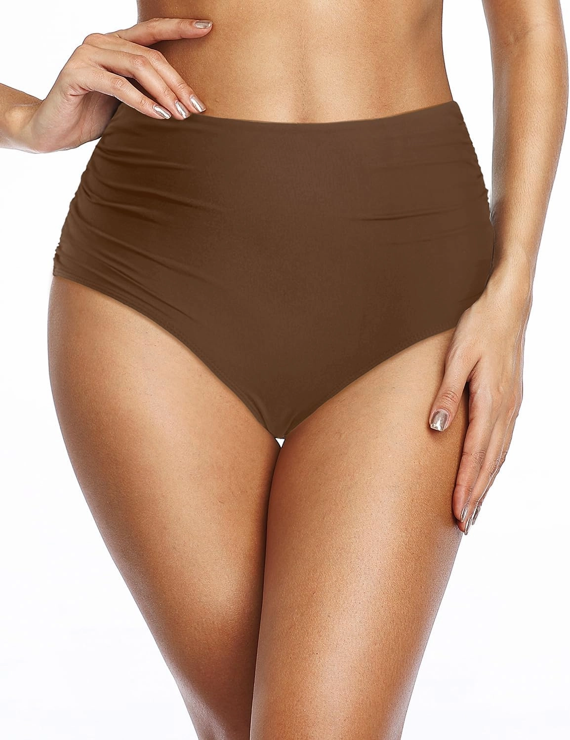 Holipick Women High Waisted Bikini Bottom Full Coverage Bikini Bottom Tummy Control Swim Bottom
