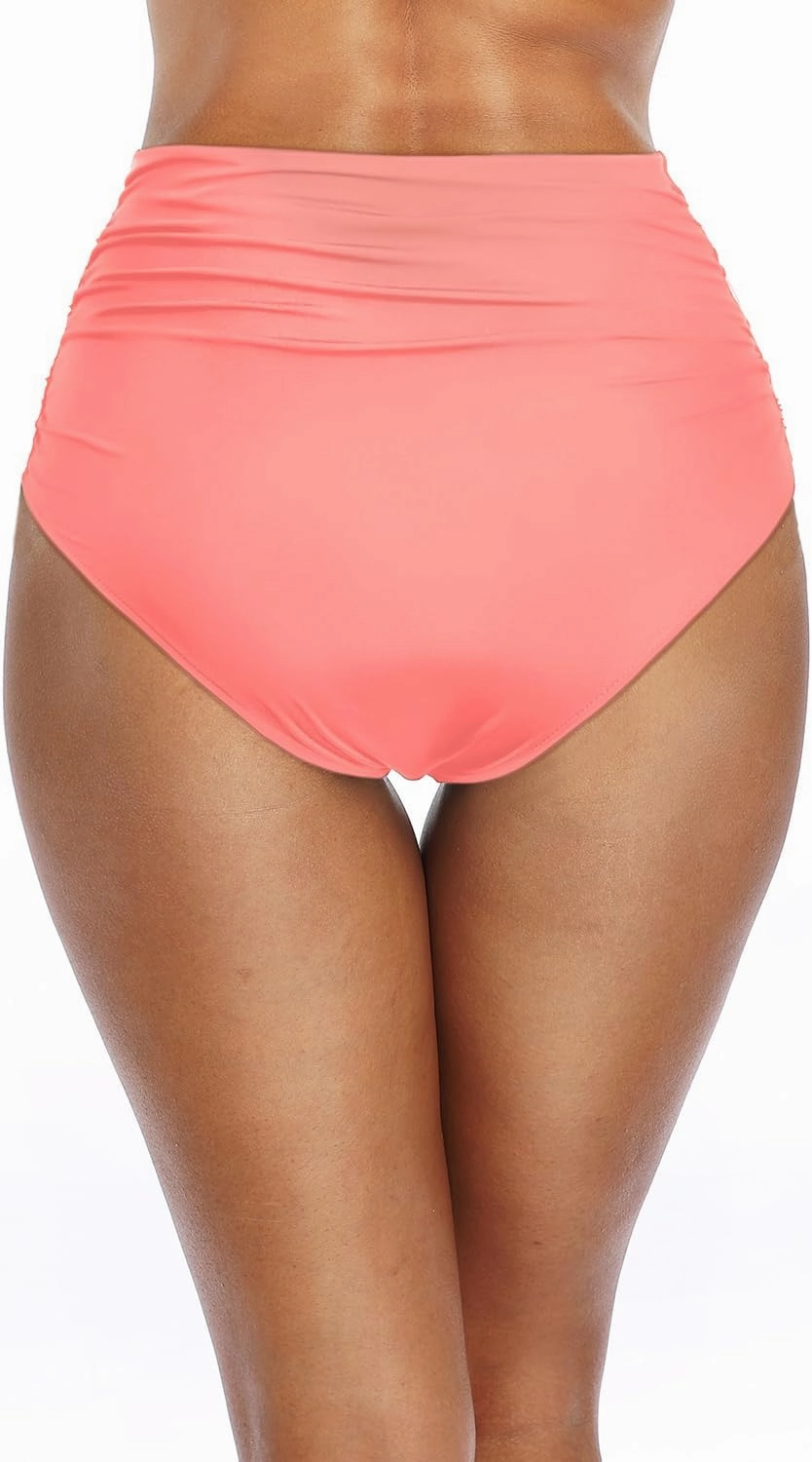 Holipick Women High Waisted Bikini Bottom Full Coverage Bikini Bottom Tummy Control Swim Bottom